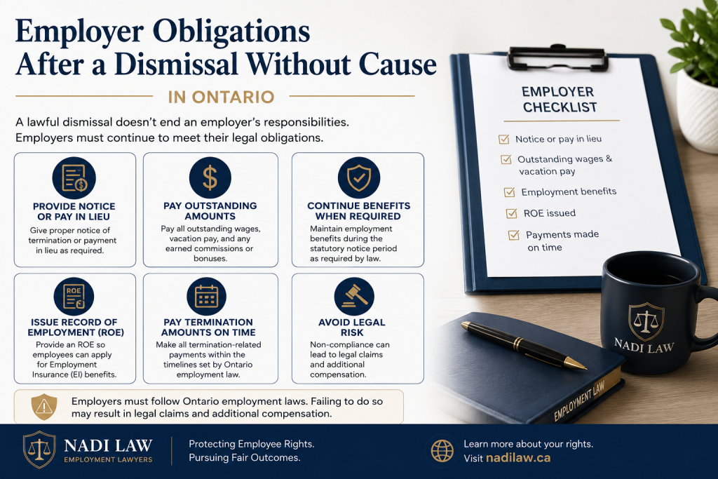 Nadi Law – Criminal Lawyer & Employment Lawyer – Oshawa, Whitby, Pickering, Ajax & Toronto | Termination Without Cause in Ontario? Your Legal Rights, Severance & Next Steps Nadi Law – Criminal Lawyer & Employment Lawyer – Oshawa, Whitby, Pickering, Ajax & Toronto | Termination Without Cause in Ontario? Your Legal Rights, Severance & Next Steps