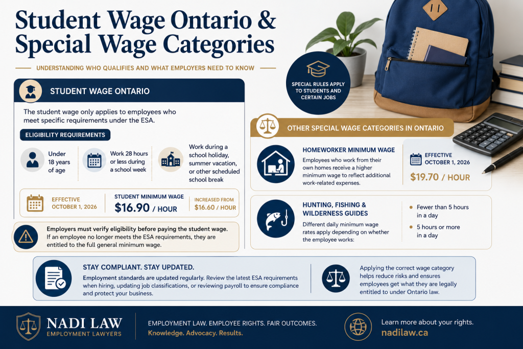 Nadi Law – Criminal Lawyer & Employment Lawyer – Oshawa, Whitby, Pickering, Ajax & Toronto | What Is Minimum Wage in Ontario? 2026 Rates, Student Wage & Employer Rules Nadi Law – Criminal Lawyer & Employment Lawyer – Oshawa, Whitby, Pickering, Ajax & Toronto | What Is Minimum Wage in Ontario? 2026 Rates, Student Wage & Employer Rules